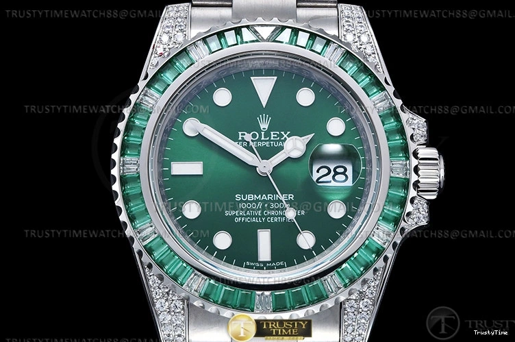 0219 Bright Submariner 116610LV 904L Dia SS SS Grn Noob VR 1083